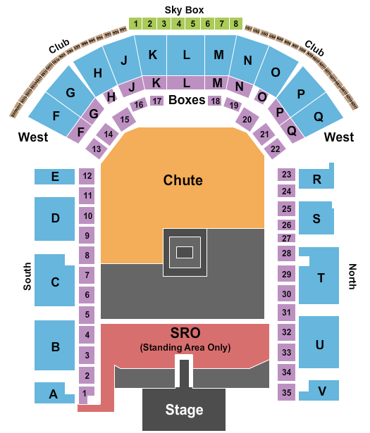 Stampede Arena Brothers Osborne Seating Chart